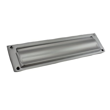 Ives Commercial Aluminum Magazine Mail Slot with Spring Loaded Front and Open Back Aluminum Finish 620PA28